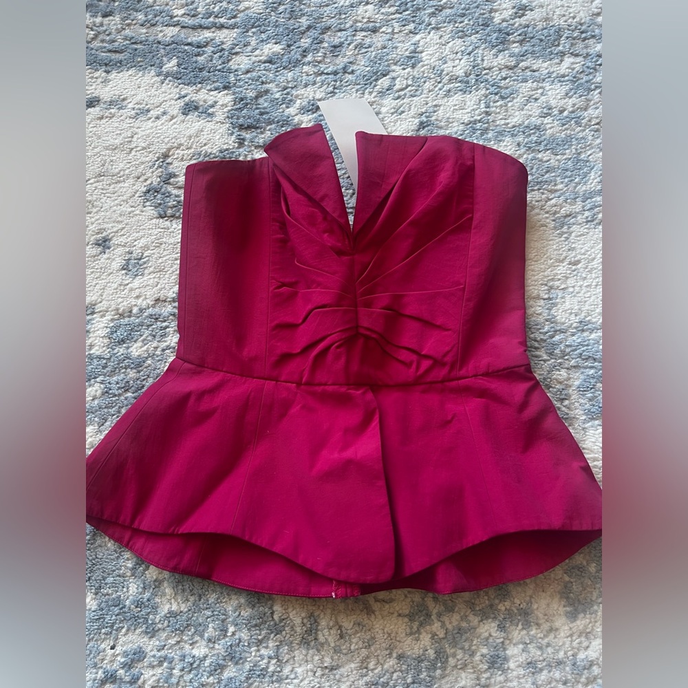 Strapless pink shirt size small